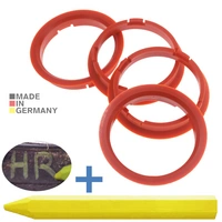 4x BRANDT Zentrierringe 74,1 x 66,6 mm Orange Radnabe Felgen Ringe + 1x Reifen Kreide Fett Stift 4x BRANDT Zentrierringe 74,1 x 66,6 mm Orange Radnabe Felgen Ringe + 1x Reifen Kreide Fett Stift