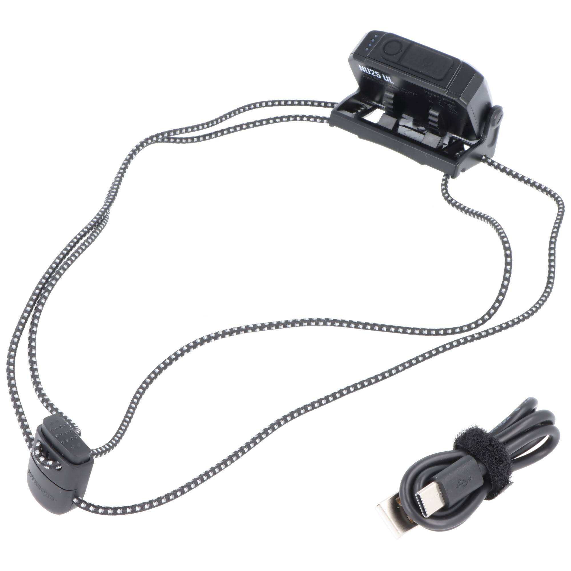 Nitecore NU25UL Stirnlampe, ultra leicht, einfaches Riemen-Kopfband, 3 Lichtquellen, zwei Tasten Bedienung