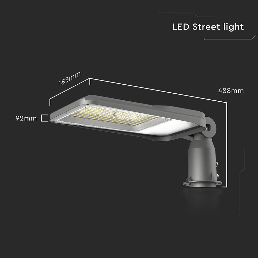 V-TAC LED-Straßenleuchte, VT-105ST, EEK: E, 100 W, 4000 K, schwarz