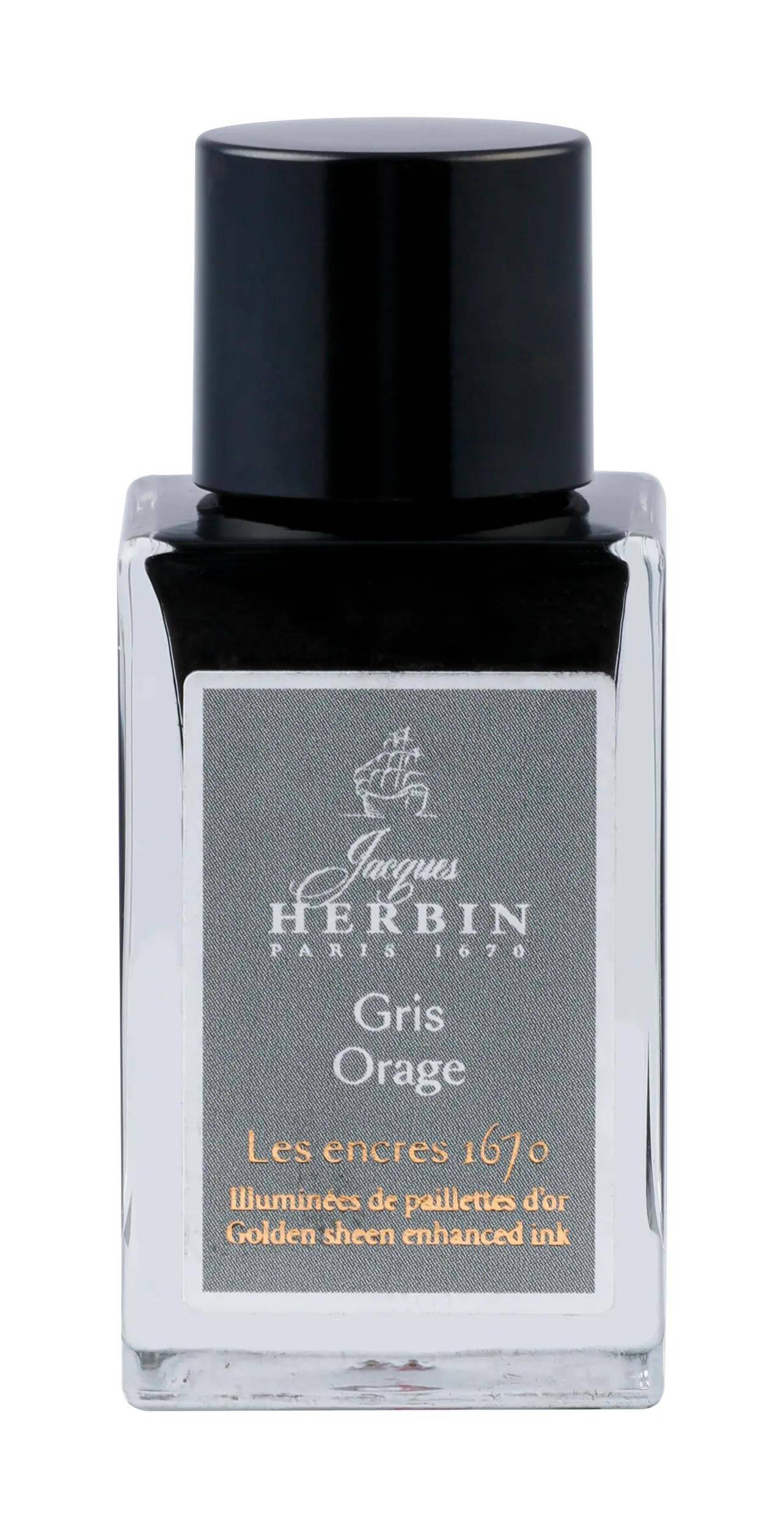 Jacques Herbin 3x 1670 Tinte gris orage 15ml - Gris orage 16009JT