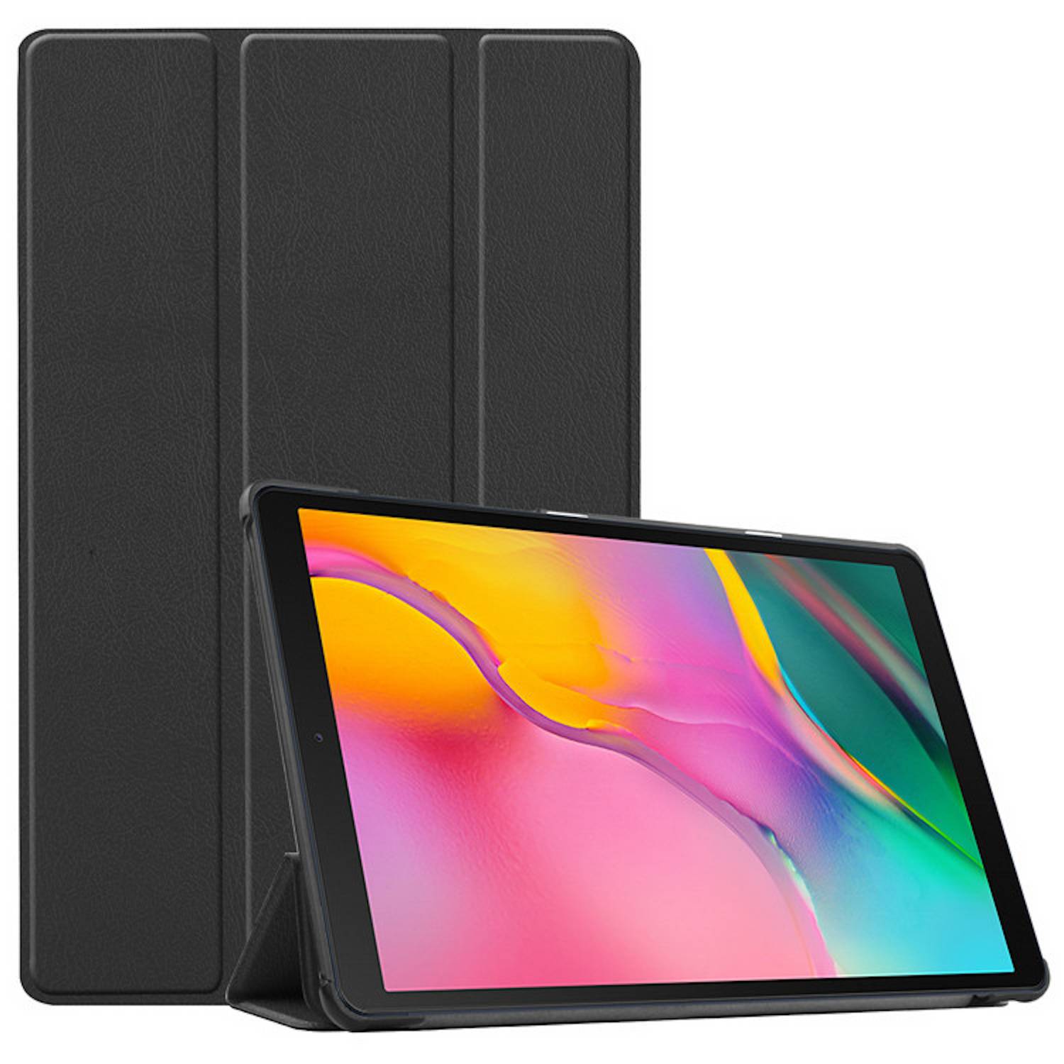 Für Lenovo Tab M10 4. Gen / Tab 10.1 2025 3folt Wake UP Smart Cover Tablet Tasche Hülle Case Schwarz