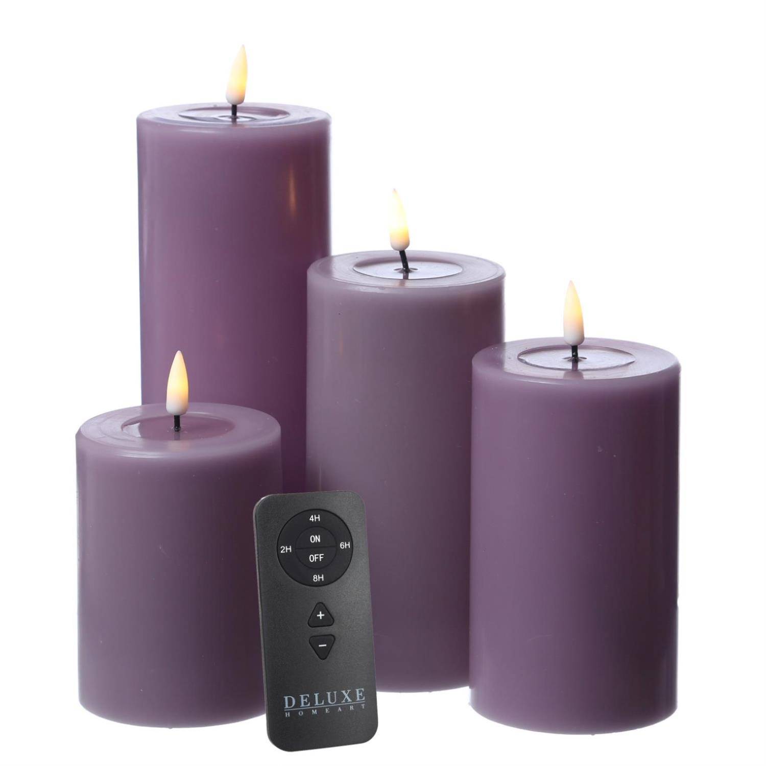 LED Kerzenset MIA Deluxe Adventskerzen Weihnachten 4 Größen mit Batterien/Fernb.