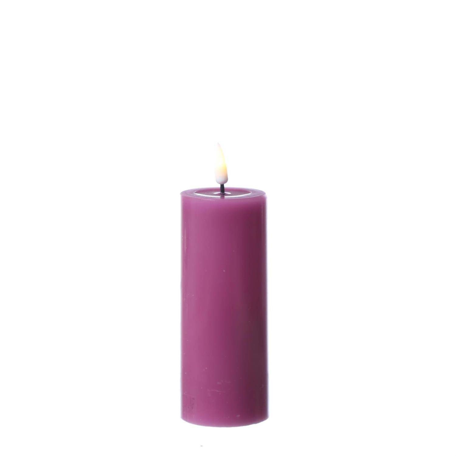 LED Kerze Mia Deluxe Homeart Echtwachs flackernd H: 12,5cm D: 5cm malve