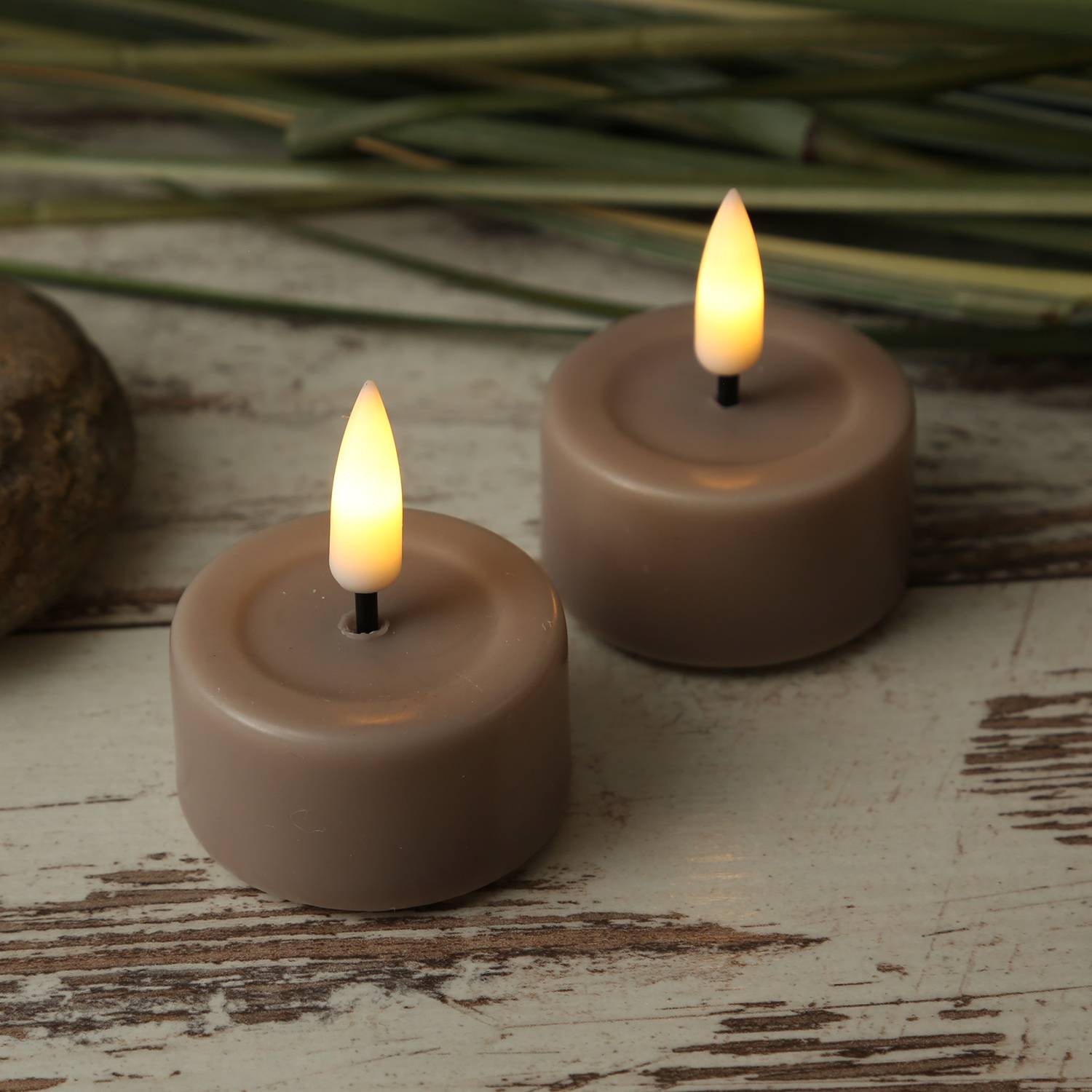 LED Teelicht Mia Deluxe Homeart flackernd inkl. Batterien D: 4,1cm altrosa 2St.