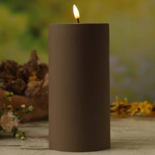 LED Kerze MIA Deluxe Homeart outdoor 3D Flamme flackernd H: 20cm D: 10cm mokka LED Kerze MIA Deluxe Homeart outdoor 3D Flamme flackernd H: 20cm D: 10cm mokka