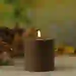 LED Kerze MIA Deluxe Homeart outdoor 3D Flamme flackernd H: 10cm D: 10cm mokka LED Kerze MIA Deluxe Homeart outdoor 3D Flamme flackernd H: 10cm D: 10cm mokka