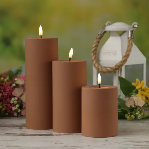 LED Kerze MIA Deluxe Homeart outdoor flackernd H: 20cm D: 7,5cm karamell LED Kerze MIA Deluxe Homeart outdoor flackernd H: 20cm D: 7,5cm karamell