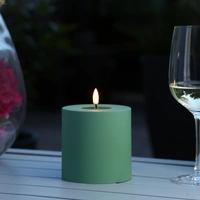 LED Kerze MIA outdoor Deluxe Homeart Stumpenkerze für Außen H: 10cm D: 10cm grün LED Kerze MIA outdoor Deluxe Homeart Stumpenkerze für Außen H: 10cm D: 10cm grün