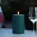 LED Kerze MIA Deluxe Homeart outdoor 3D Flamme flackernd H: 15cm D: 10cm grün LED Kerze MIA Deluxe Homeart outdoor 3D Flamme flackernd H: 15cm D: 10cm grün