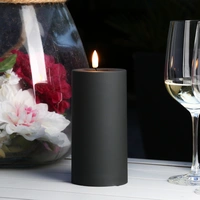 LED Kerze MIA Deluxe Homeart outdoor 3D Flamme flackernd H: 15cm D:7,5cm schwarz LED Kerze MIA Deluxe Homeart outdoor 3D Flamme flackernd H: 15cm D:7,5cm schwarz