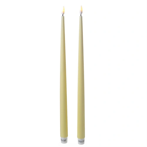 LED Stabkerze Deluxe Homeart Lack Tafelkerze 3D Flamme flackernd 38cm gelb 2St. LED Stabkerze Deluxe Homeart Lack Tafelkerze 3D Flamme flackernd 38cm gelb 2St.