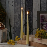 LED Stabkerze Deluxe Homeart Lack Tafelkerze 3D Flamme flackernd 28cm gelb 2St. LED Stabkerze Deluxe Homeart Lack Tafelkerze 3D Flamme flackernd 28cm gelb 2St.