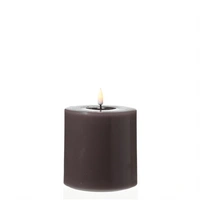 LED Kerze Mia Deluxe Homeart Echtwachs 3D Flamme flackernd H: 10cm D: 10cm mokka LED Kerze Mia Deluxe Homeart Echtwachs 3D Flamme flackernd H: 10cm D: 10cm mokka