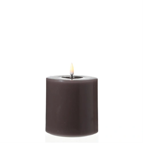 LED Kerze Mia Deluxe Homeart Echtwachs 3D Flamme flackernd H: 10cm D: 10cm mokka LED Kerze Mia Deluxe Homeart Echtwachs 3D Flamme flackernd H: 10cm D: 10cm mokka