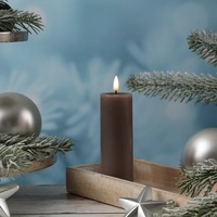 LED Kerze Mia Deluxe Homeart Echtwachs flackernde Flamme H: 15cm D: 5cm mokka LED Kerze Mia Deluxe Homeart Echtwachs flackernde Flamme H: 15cm D: 5cm mokka