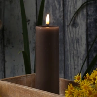 LED Kerze Mia Deluxe Homeart Echtwachs flackernde Flamme H: 15cm D: 5cm mokka LED Kerze Mia Deluxe Homeart Echtwachs flackernde Flamme H: 15cm D: 5cm mokka