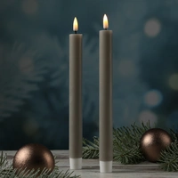 LED Stabkerzen Mia Deluxe Homeart Tafelkerzen Echtwachs 3D Flamme 24m sand 2Stk LED Stabkerzen Mia Deluxe Homeart Tafelkerzen Echtwachs 3D Flamme 24m sand 2Stk