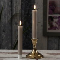 LED Stabkerzen Mia Deluxe Homeart Tafelkerzen Echtwachs 3D Flamme 15cm sand 2Stk LED Stabkerzen Mia Deluxe Homeart Tafelkerzen Echtwachs 3D Flamme 15cm sand 2Stk