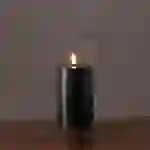 LED Kerze Deluxe Echtwachs realistische 3D Flamme H:15cm Batteriebetrieb schwarz LED Kerze Deluxe Echtwachs realistische 3D Flamme H:15cm Batteriebetrieb schwarz