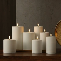 LED Kerze MIA Deluxe Homeart outdoor 3D Flamme flackernd H: 15cm D: 10cm weiß LED Kerze MIA Deluxe Homeart outdoor 3D Flamme flackernd H: 15cm D: 10cm weiß