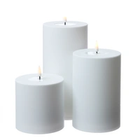 LED Kerze MIA Deluxe Homeart outdoor 3D Flamme flackernd H: 20cm D: 10cm weiß LED Kerze MIA Deluxe Homeart outdoor 3D Flamme flackernd H: 20cm D: 10cm weiß