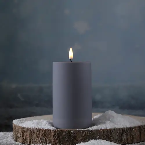 LED Kerze MIA outdoor Deluxe Homeart Stumpenkerze f. Außen H:12,5cm D:7,5cm grau LED Kerze MIA outdoor Deluxe Homeart Stumpenkerze f. Außen H:12,5cm D:7,5cm grau