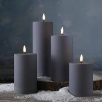 LED Kerze MIA outdoor Deluxe Homeart Stumpenkerze f. Außen H:12,5cm D:7,5cm grau LED Kerze MIA outdoor Deluxe Homeart Stumpenkerze f. Außen H:12,5cm D:7,5cm grau