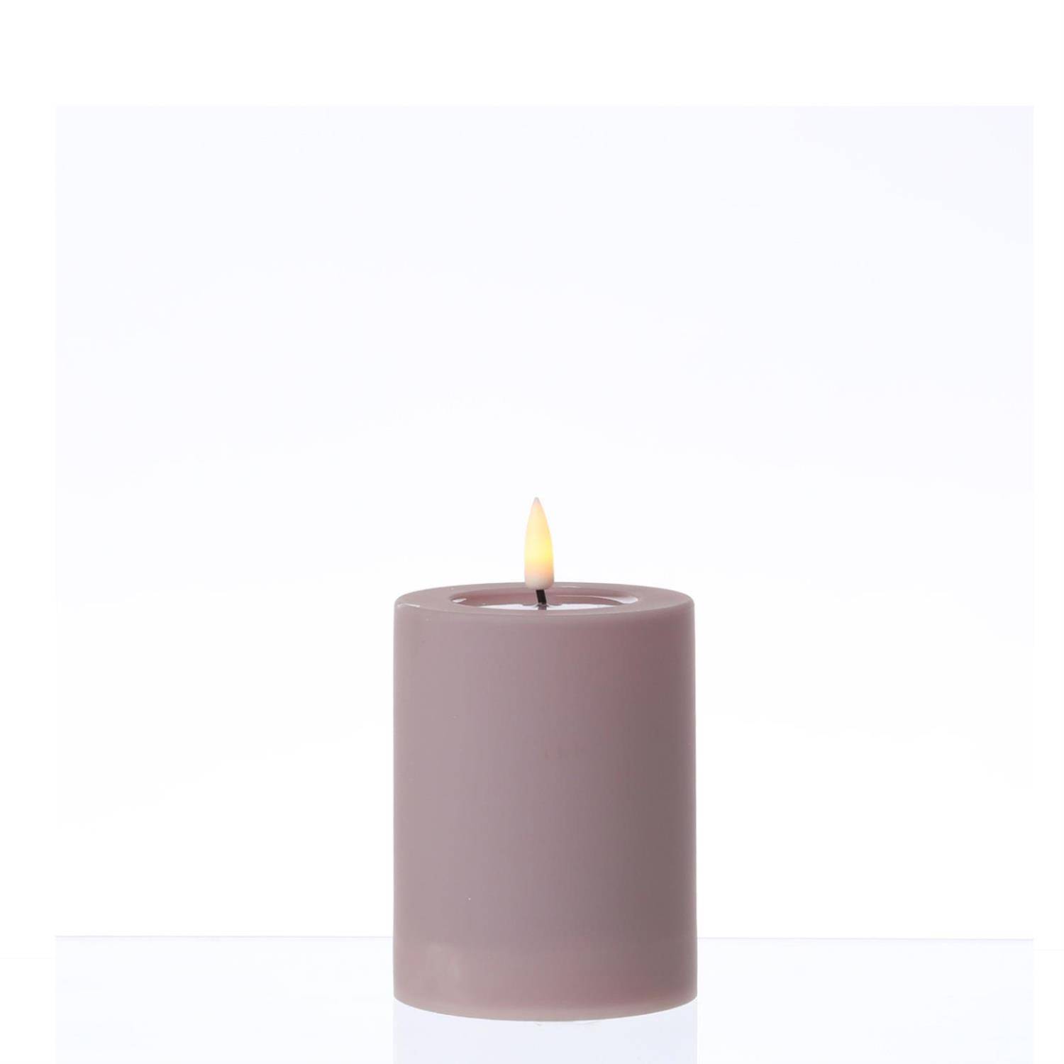 LED Kerze MIA outdoor Deluxe Homeart Stumpenkerze für Außen H: 10cm D:7,5cm rosa
