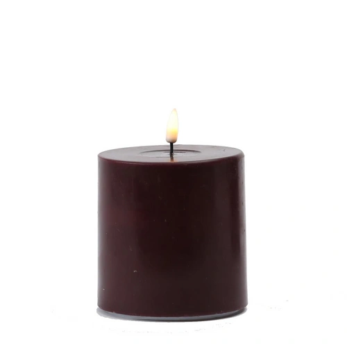 LED Kerze Mia Deluxe Homeart Echtwachs flackernde Flamme H: 10cm D: 10cm weinrot LED Kerze Mia Deluxe Homeart Echtwachs flackernde Flamme H: 10cm D: 10cm weinrot