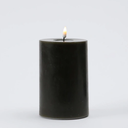 LED Kerze Mia Deluxe Homeart Echtwachs flackernd H: 15cm D: 10cm dunkelgrün LED Kerze Mia Deluxe Homeart Echtwachs flackernd H: 15cm D: 10cm dunkelgrün