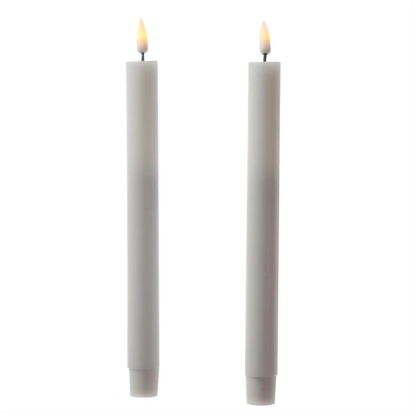 LED Stabkerzen Mia Deluxe Homeart Tafelkerzen Echtwachs 3D Flamme 24cm weiß 2Stk LED Stabkerzen Mia Deluxe Homeart Tafelkerzen Echtwachs 3D Flamme 24cm weiß 2Stk
