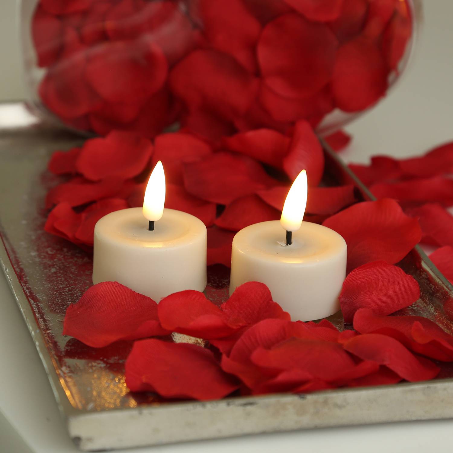 LED Teelichter Mia Deluxe Homeart flackernd mit Batterien D: 4,1cm creme 2 Stück