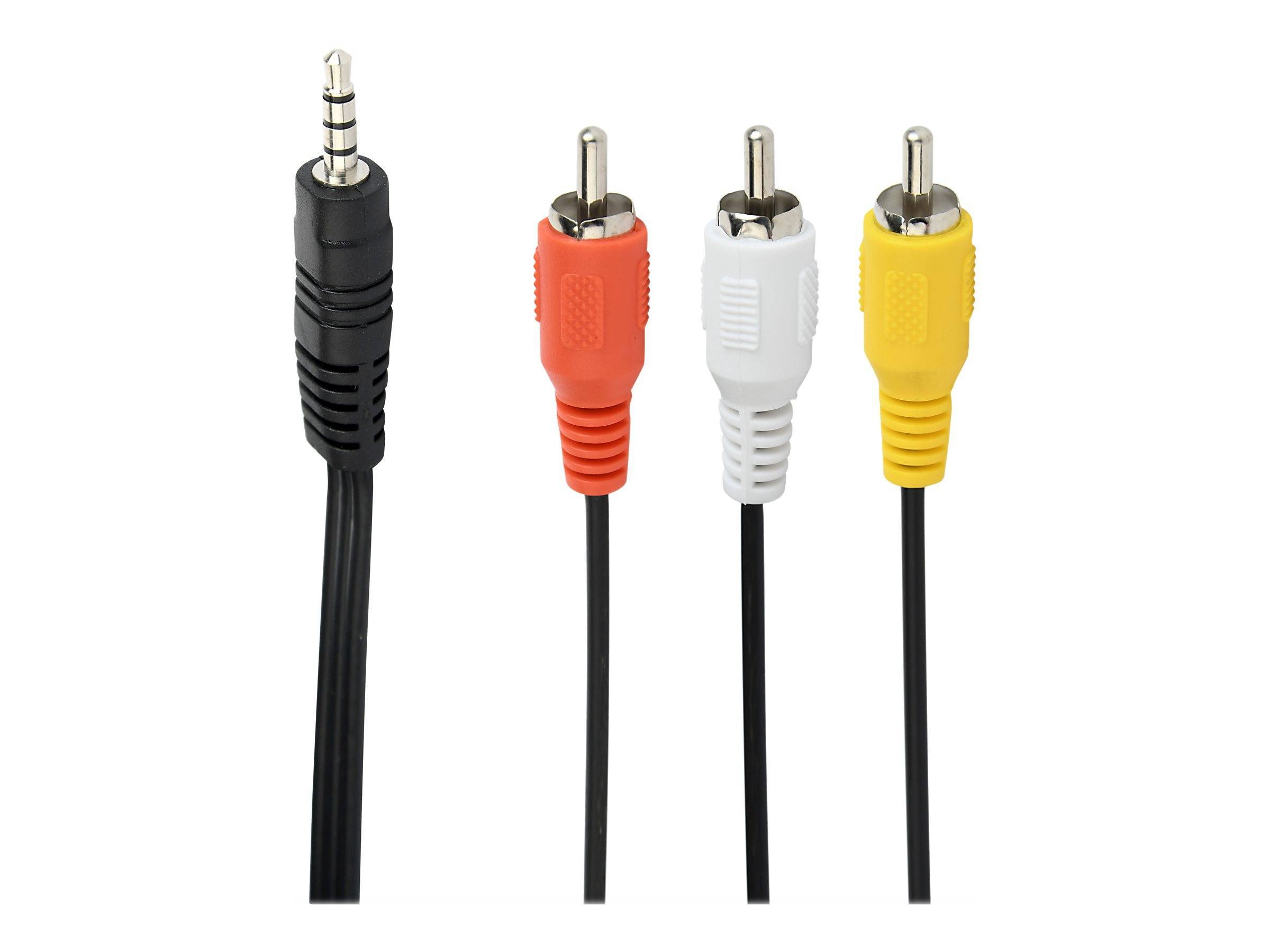 gembird 3.5 mm 4-pin Klinke auf RCA x 3 (Phono) Stecker Multimedia-Technik Audiokabel