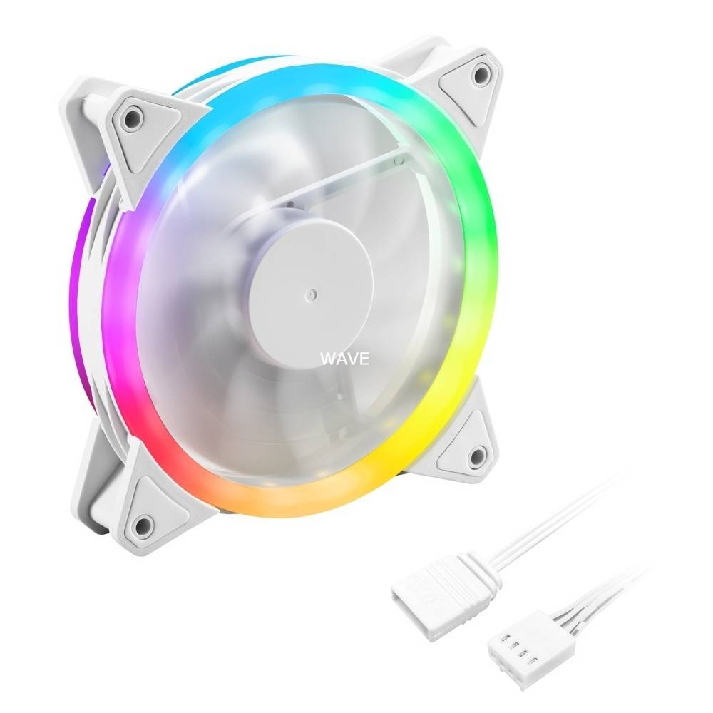 Sharkoon Lüfter 120*120*25 SHARK Blades PWM RGB weiß Multimedia-Technik Sonstiges Zubehör und