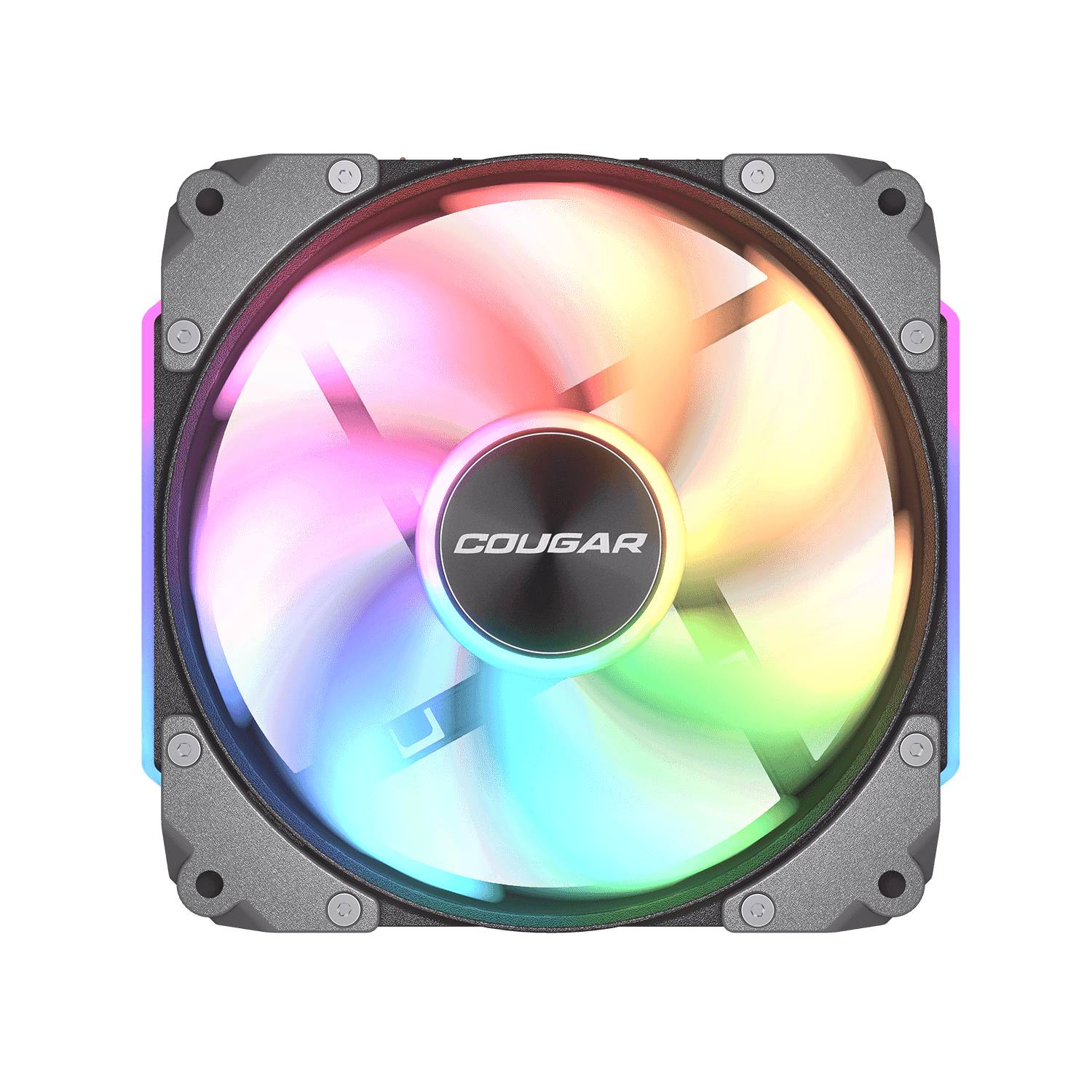 COUGAR Gehäuse Lüfter Apolar 120 ARGB, Reverse Blade, Schwarz, Lüftermodul, Schwarz, 3-pin + 4-pin, 1 Lüfter, 75,38 cfm, 37,1 dB