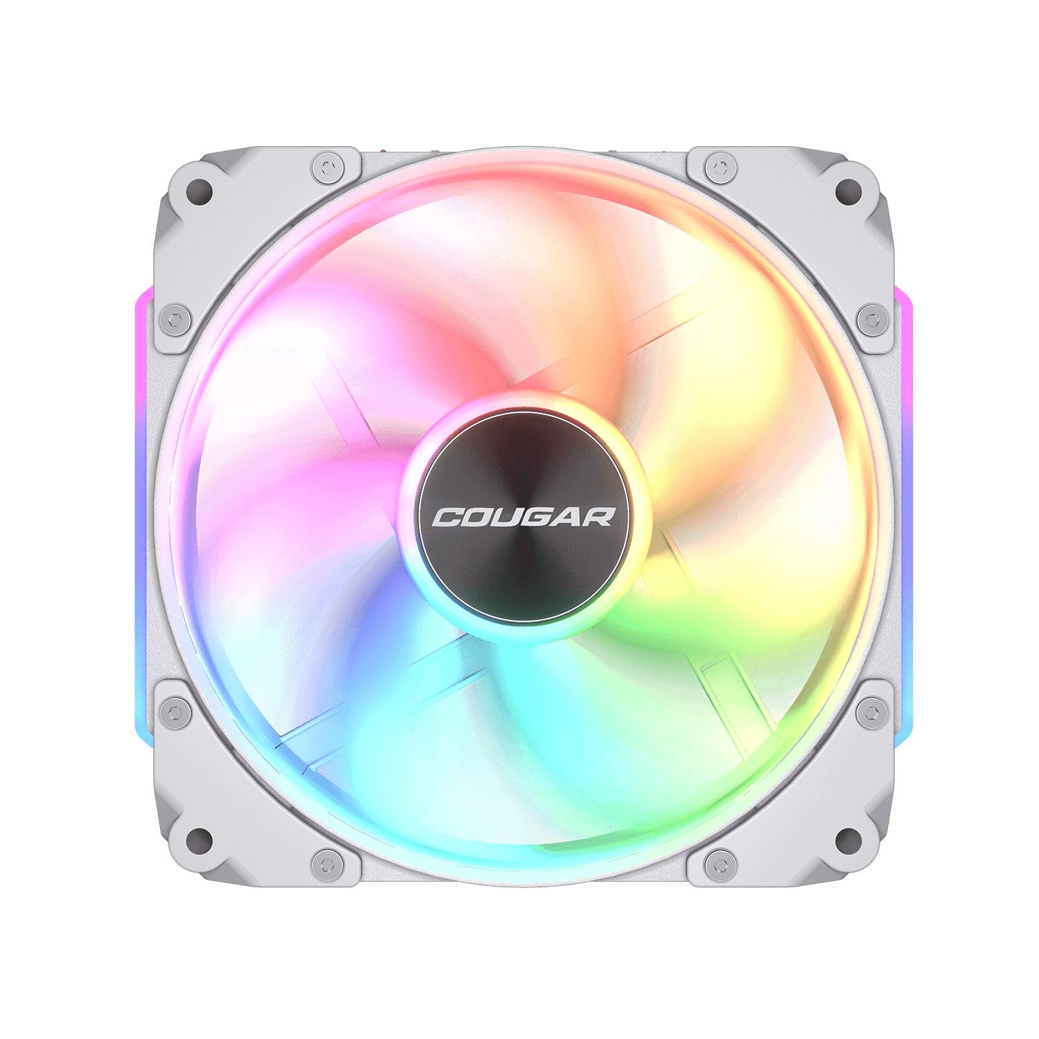 COUGAR Gehäuse Lüfter Apolar 120 ARGB, Reverse Blade, Weiß, Lüftermodul, Weiß, 3-pin + 4-pin, 1 Lüfter, 75,38 cfm, 37,1 dB