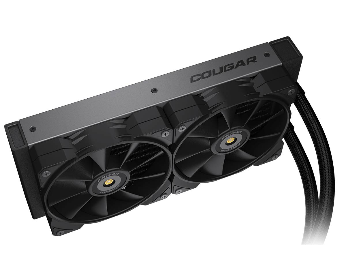 COUGAR CPU Wasserkühlung Poseidon-GT 240, ARGB, Schwarz, All-in-One-Flüssigkeitskühler, 12 cm, Schwarz