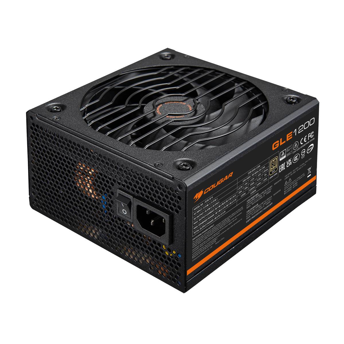 COUGAR Netzteil GLE 1000W ATX3.1 / 80 Plus Gold, 1000 W, 100 - 240 V, 50/60 Hz, 15-7.5 A, 120 W, 1000 W