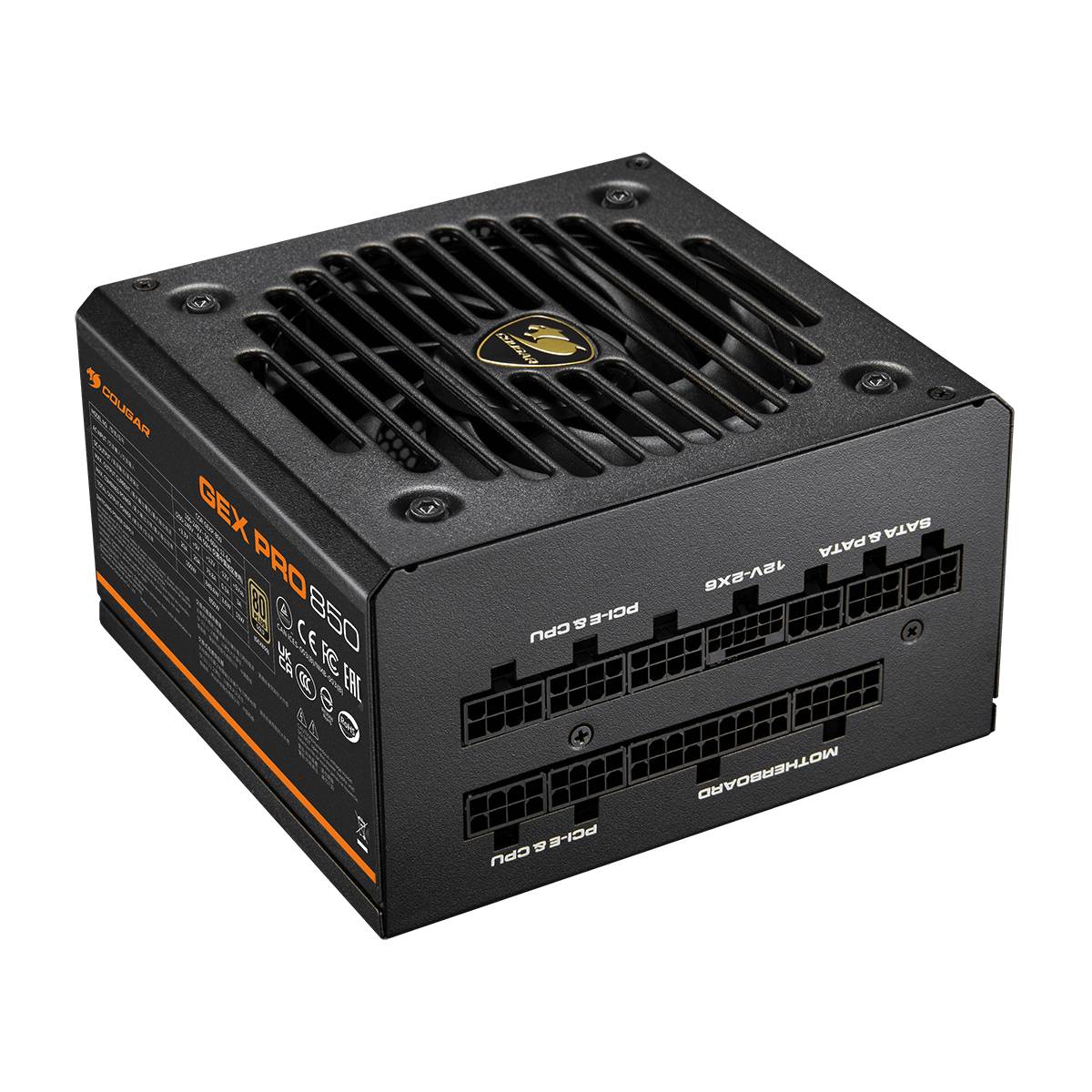 COUGAR Netzteil GEX PRO 850W ATX3.1 / 80 Plus Gold / Modular, 850 W, 100 - 240 V, 50/60 Hz, 12-6 A, 100 W, 849,6 W