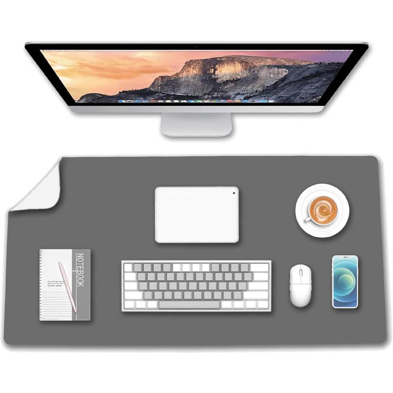 deflecto Schreibunterlage, 800 x 400 mm, grau / weiß