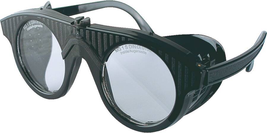 Standardschutzbrille 70040025 Rahmen schwarz Scheibe klar Scheibenkennzeichnung - Beschichtung Innenbereich Verwendung -