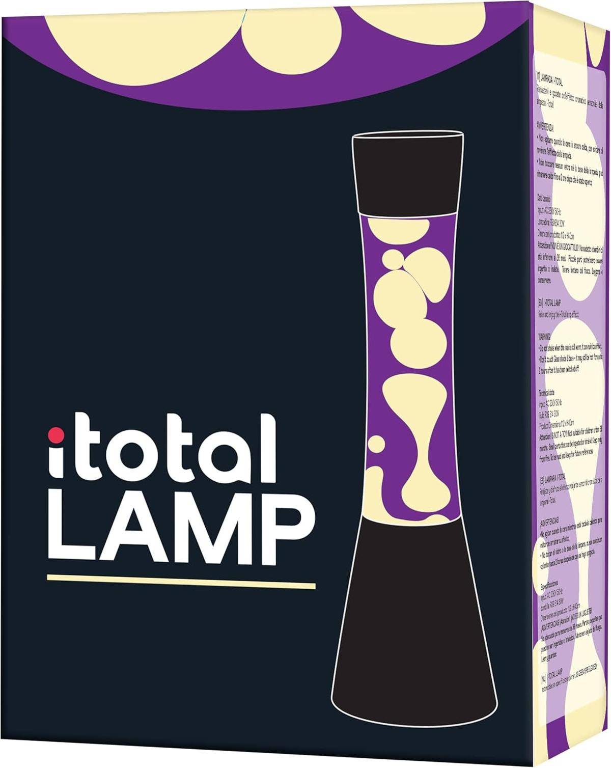 I-TOTAL® - Lavalampe Magie Lavaspektakel: Einzigartiges für Ihr Zuhause Violett/Wachs Weiß