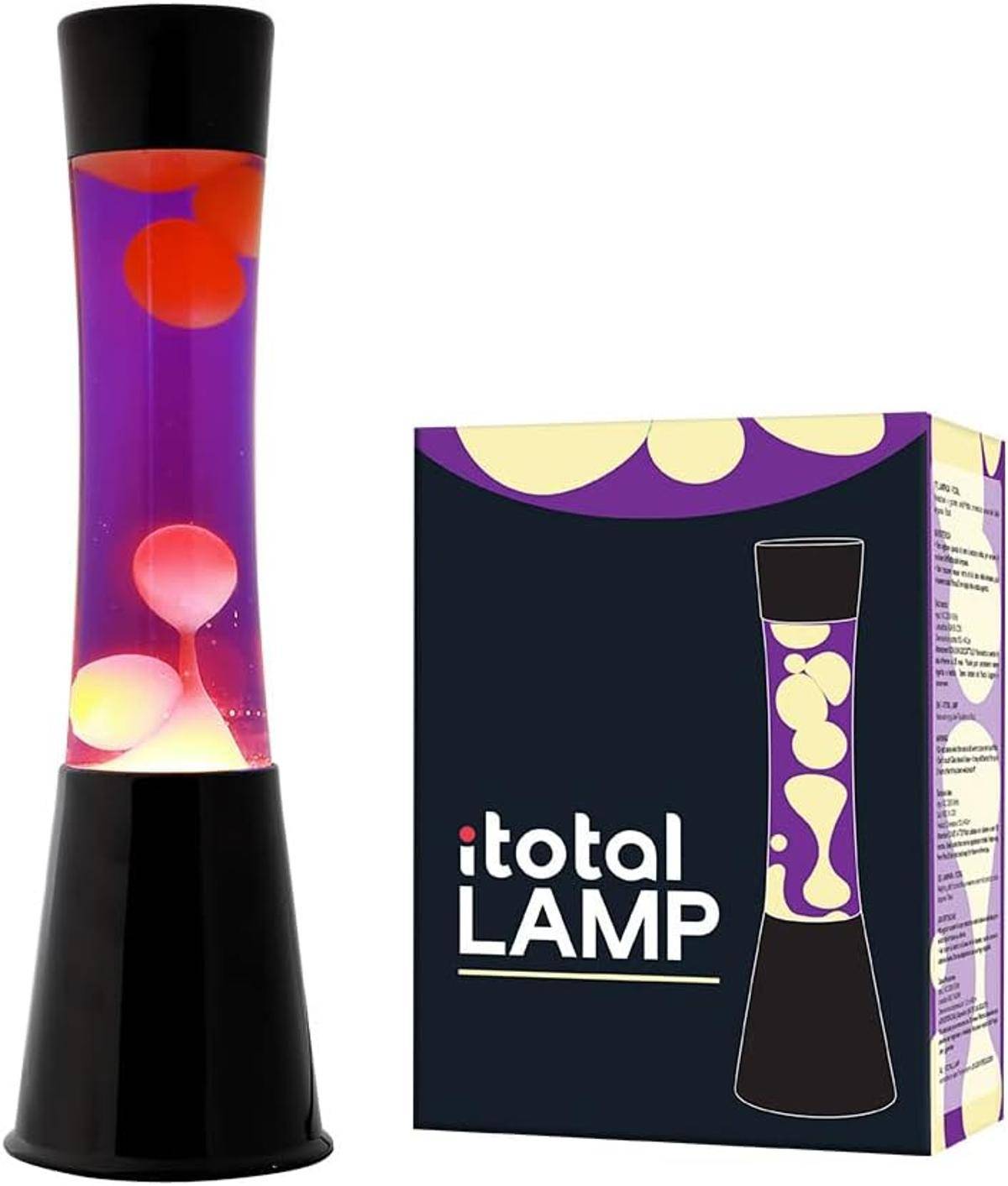 I-TOTAL® - Lavalampe Magie Lavaspektakel: Einzigartiges für Ihr Zuhause Violett/Wachs Weiß