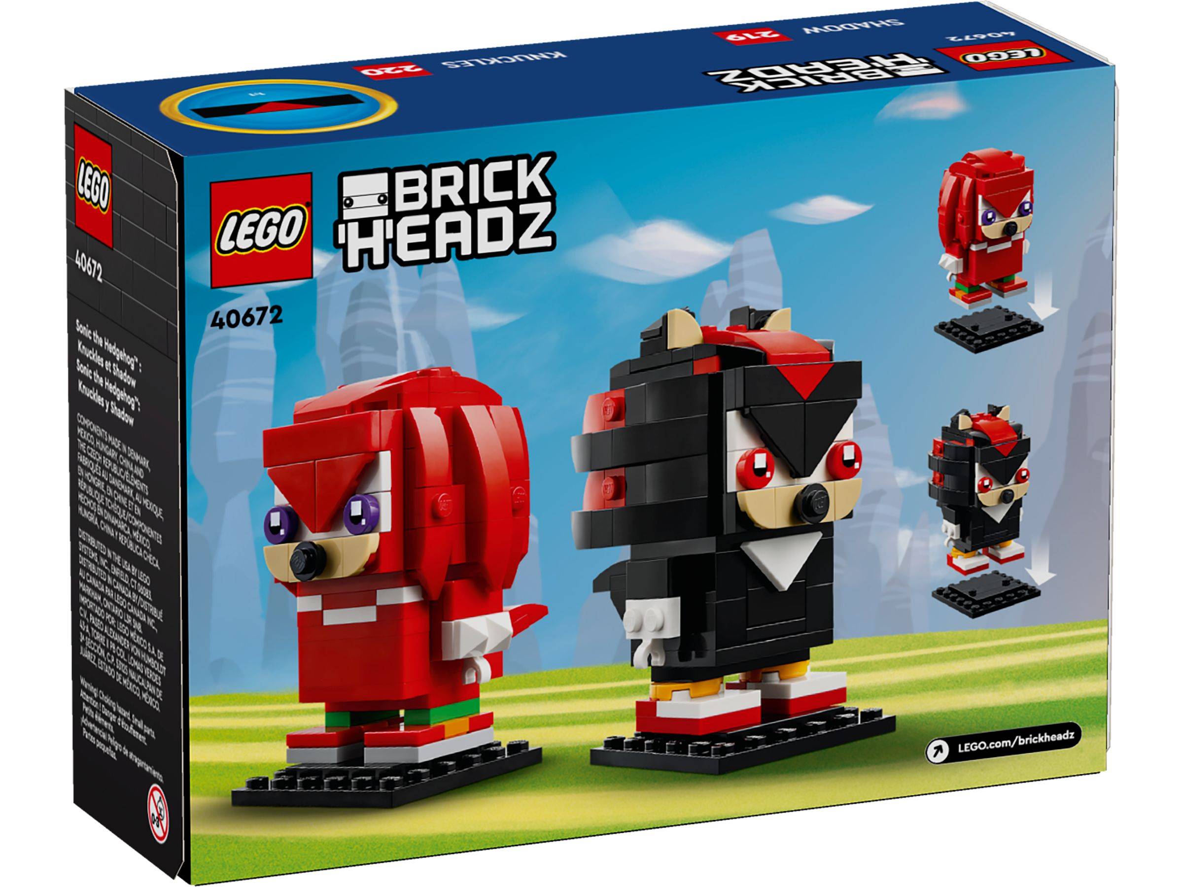 LEGO® BrickHeadz 40672 Sonic the Hedgehog™: Knuckles & Shadow