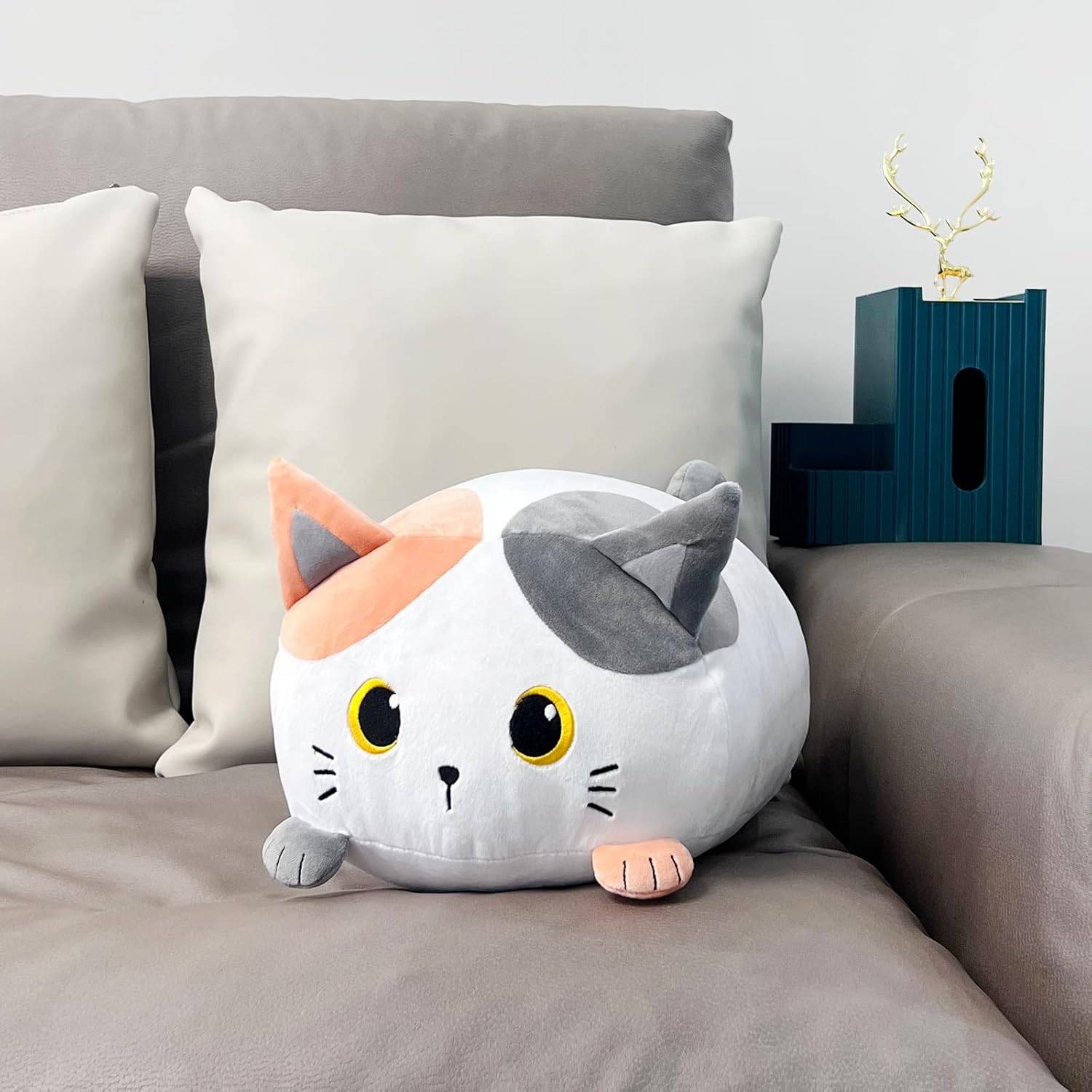 I-TOTAL® Dekoratives Kissen f. Bett Sofa Bequem kuschelig orange Katze