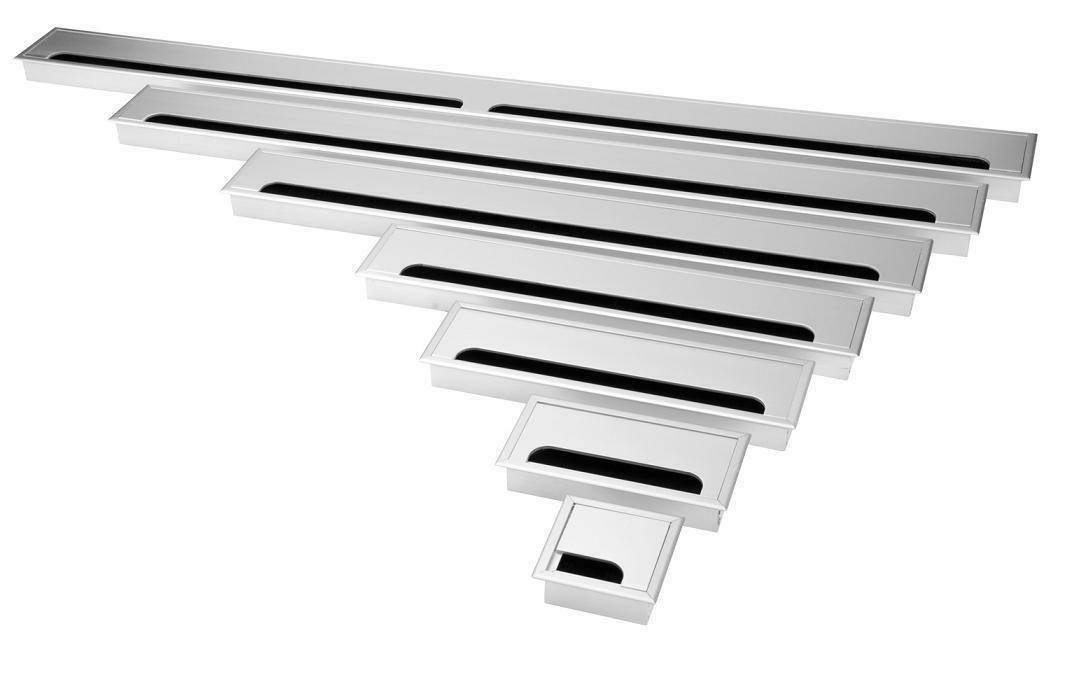 Exklusive 80mm Aluminium Kabeldurchführung Kabeldurchlass Kabelauslass ALU 80x160mm