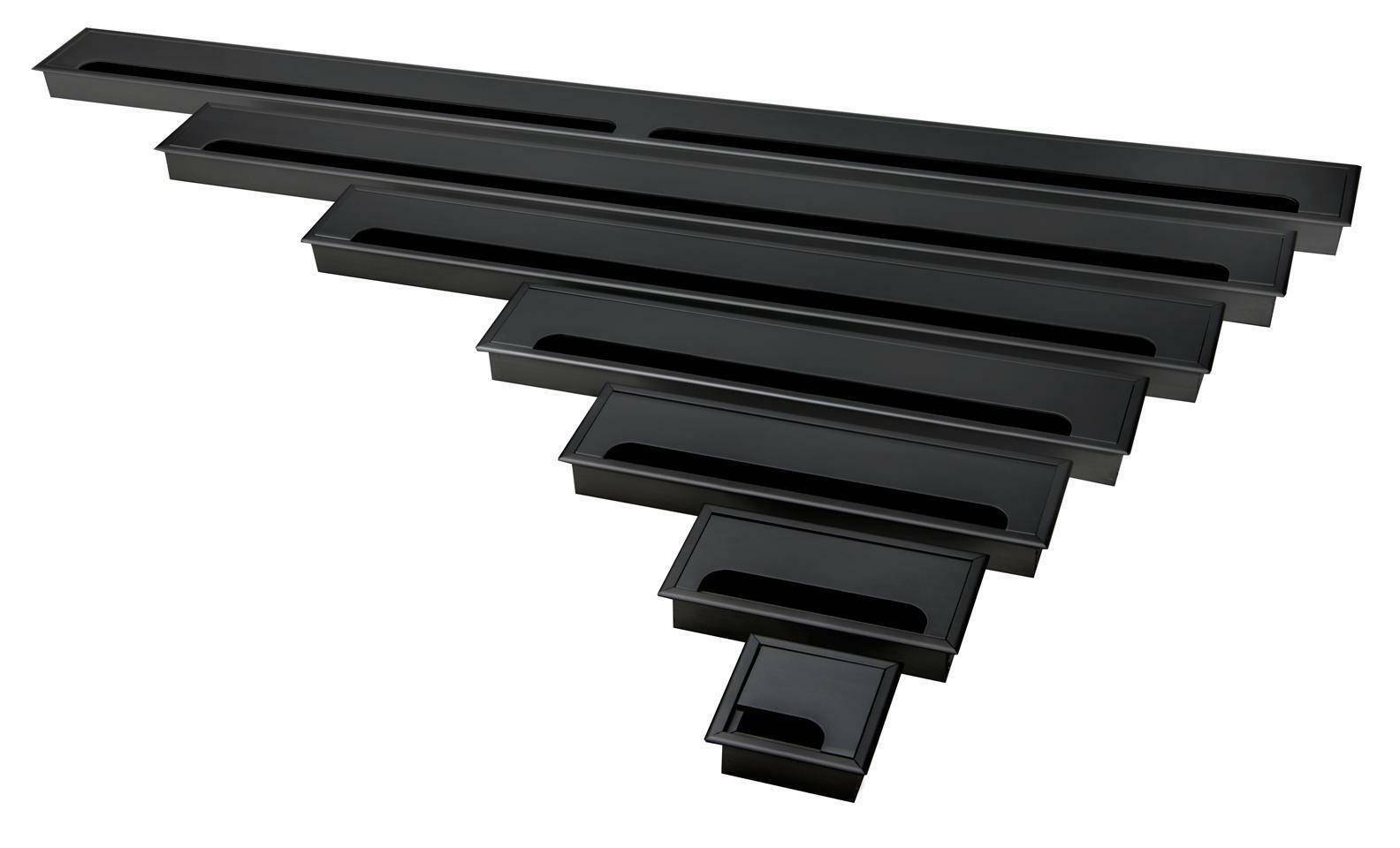 Exklusive 80mm Aluminium Kabeldurchführung Schwarz Kabeldurchlass Kabelauslass 80x800mm