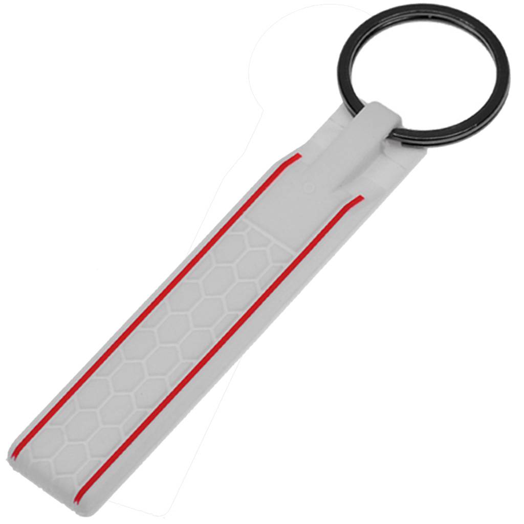 Auto Schlüssel Silikon Schutz Hülle + Schlüsselband im Wabe Design Weiß kompatibel mit VW SEAT Skoda Golf 6 Octavia UP Leon 3 Tasten Klappschlüss