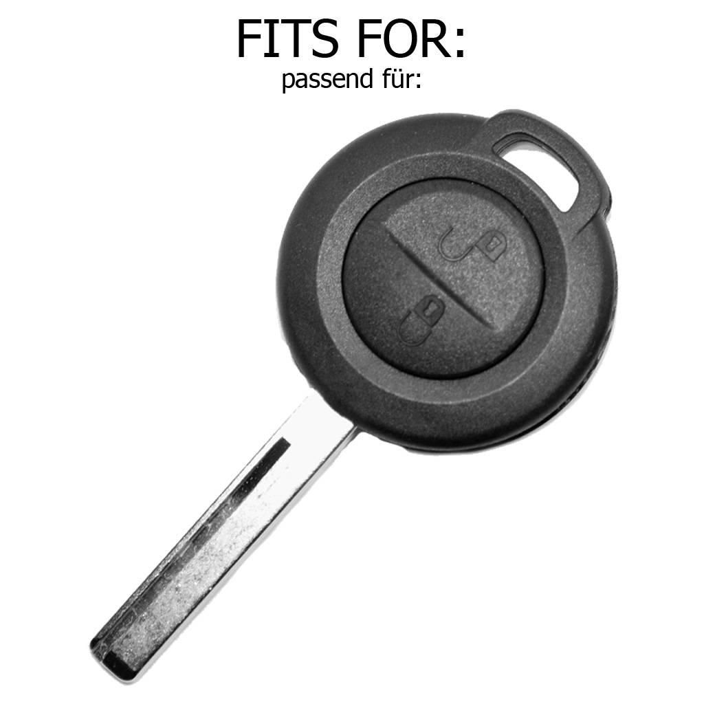 2x Auto Schlüssel Silikon Schutz Hülle Schwarz kompatibel mit Mitsubishi Colt VI Smart Forfour 454 2 Tasten Funk Fernbedienung