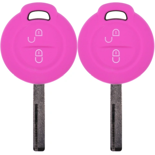 2x Auto Schlüssel Silikon Schutz Hülle Pink kompatibel mit Mitsubishi Colt VI Smart Forfour 454 2 Tasten Funk Fernbedienung 2x Auto Schlüssel Silikon Schutz Hülle Pink kompatibel mit Mitsubishi Colt VI Smart Forfour 454 2 Tasten Funk Fernbedienung